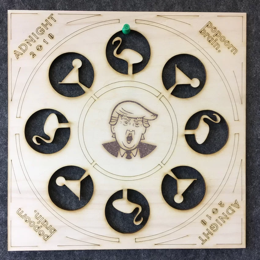 een bekende amerikaan gegraveerd