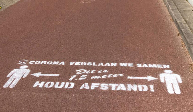 1,50 m Houd afstand-sjabloon